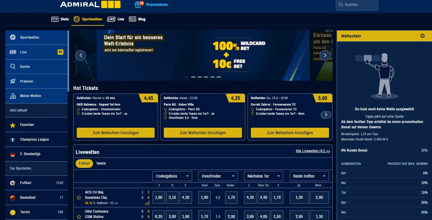 Wer sein Wettkonto bei Admiralbet verifiziert hat, erhält seine Gewinne automatisiert fast sofort.